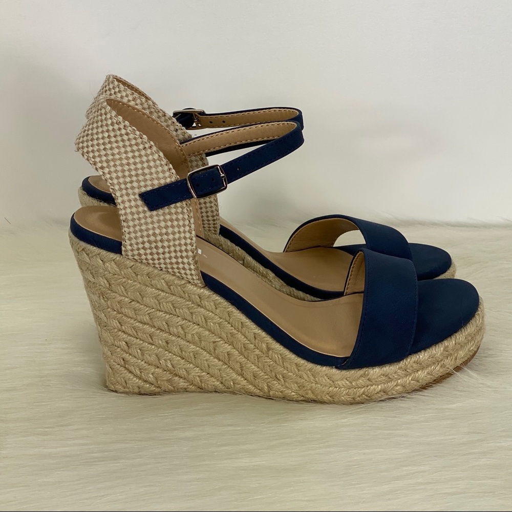 Espadrilles navy wedges platform✨✨